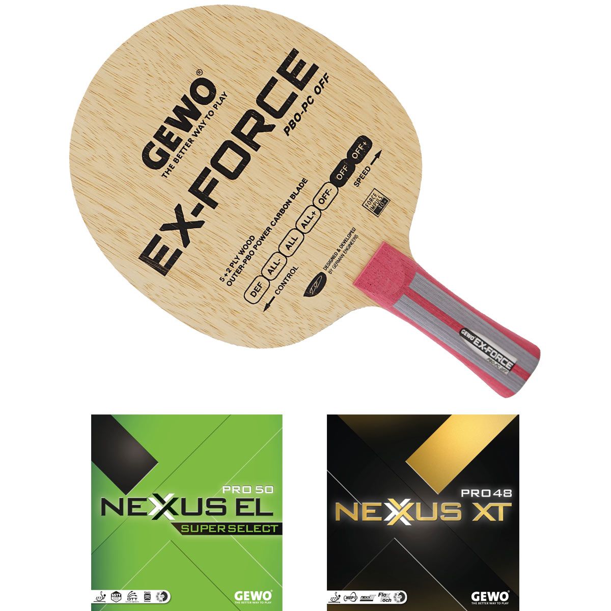 Gewo Bat Ex-Force PBO-PC with Nexxus EL Pro50 SuperSelect+Nexxus XT Pro48