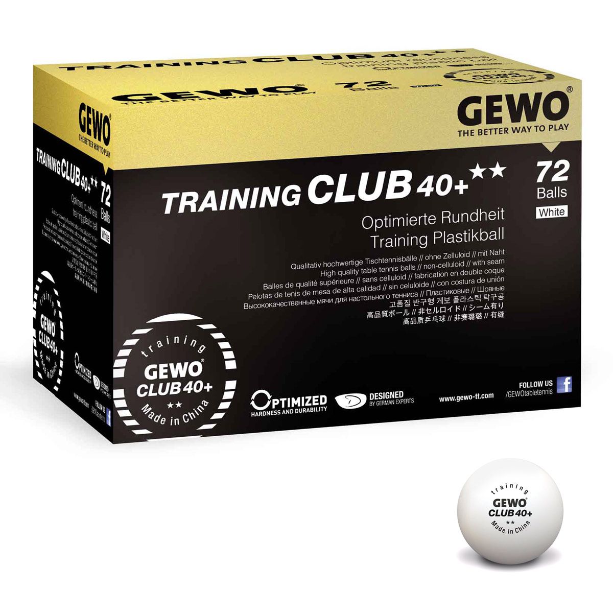 Gewo Balls Training Club 40+** 4x 72er Box orange