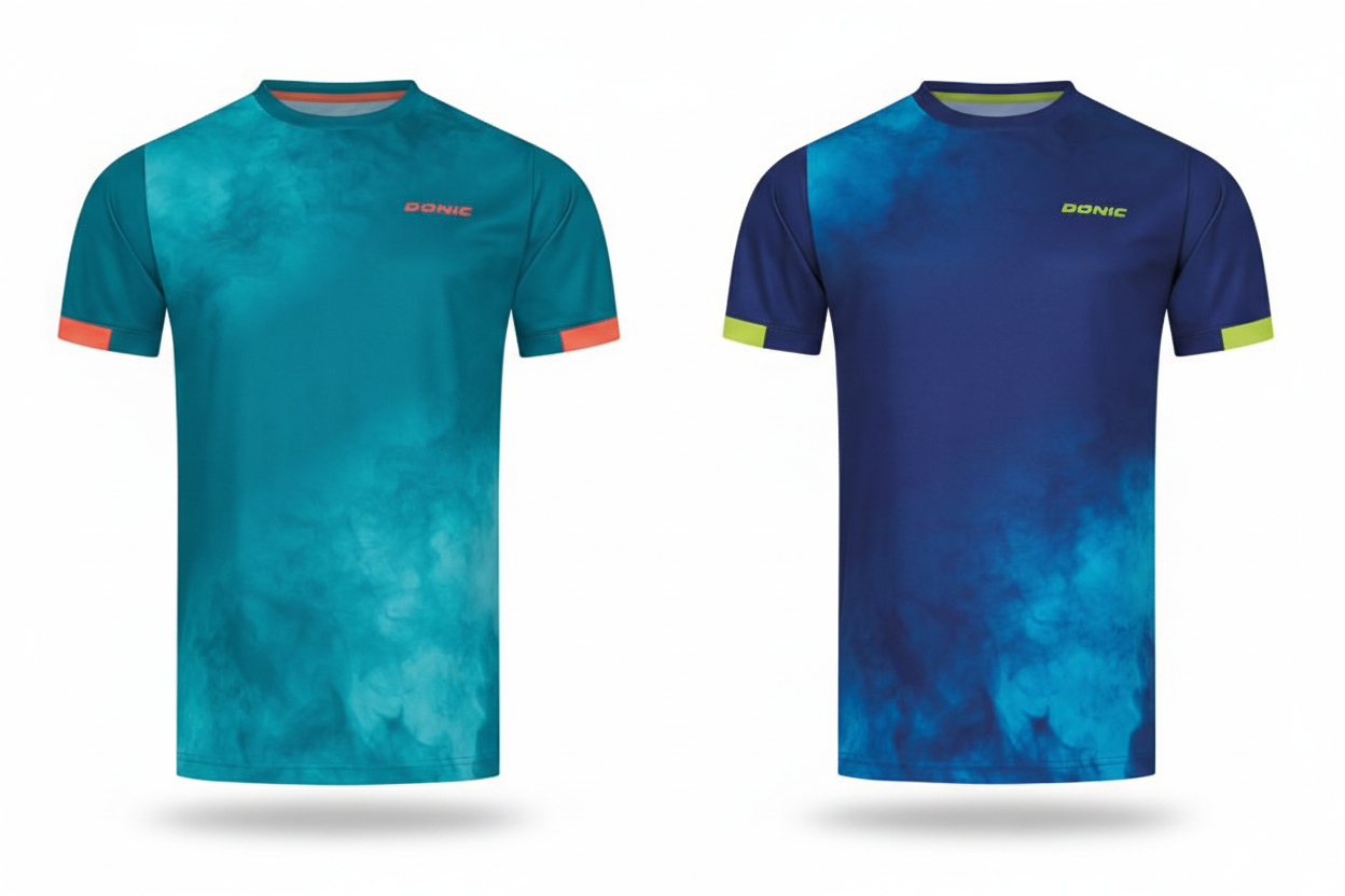 Donic Axion T-shirts Naast Elkaar