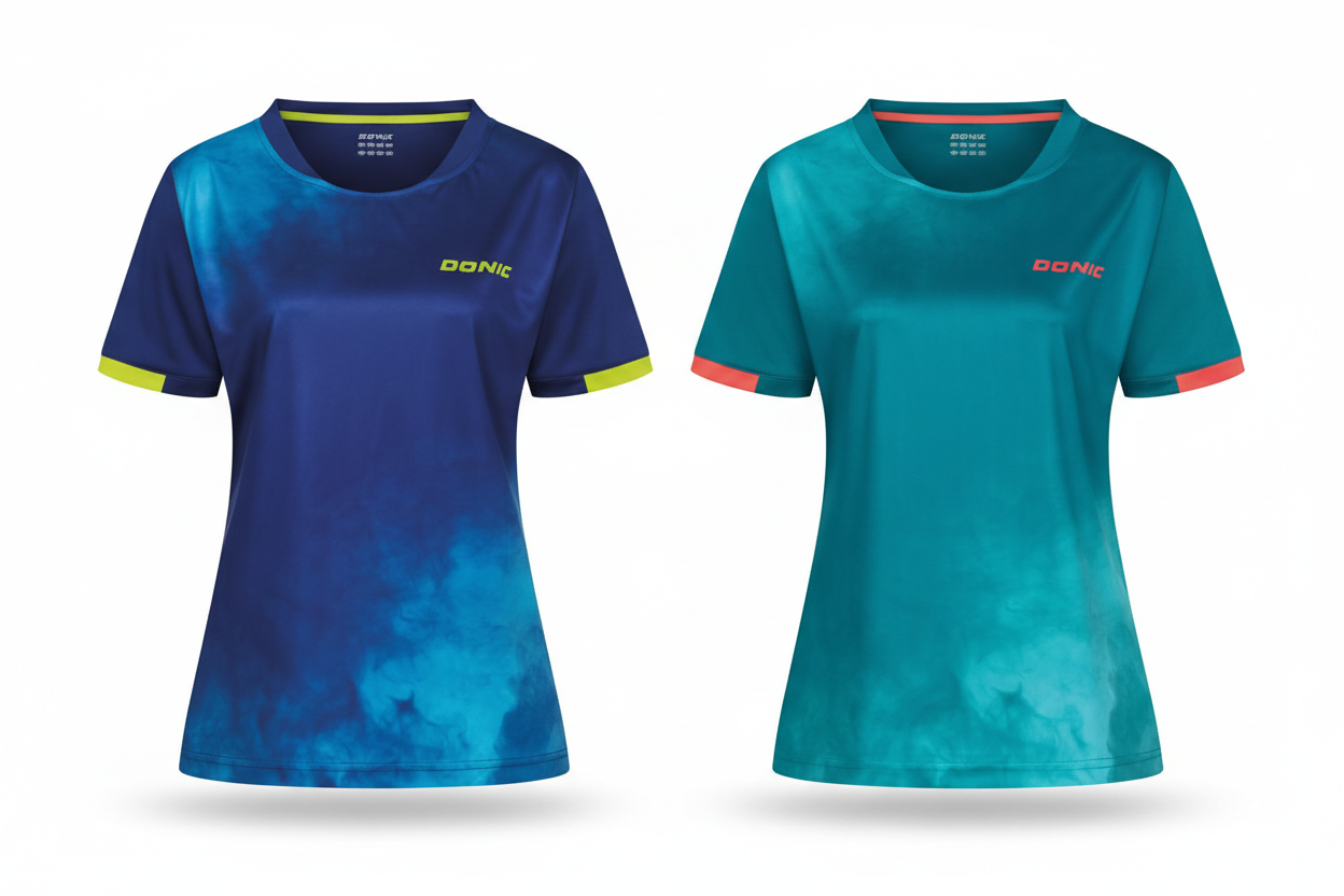 Donic Lyra Lady Shirts Naast Elkaar