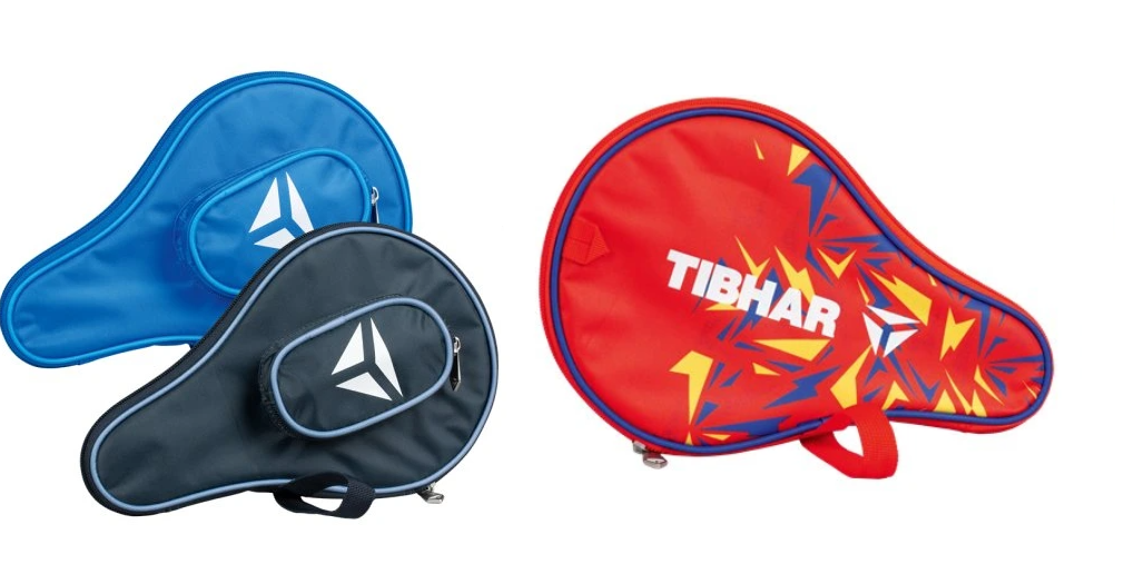 Tibhar Cover Spectra rotondo con scomparto per palline rosso/blu