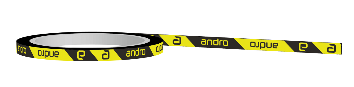 Andro Edge Tape CI 12mm-50m black/yellow